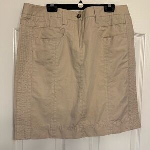 Marc Aurel Khaki Cotton Mini Skirt